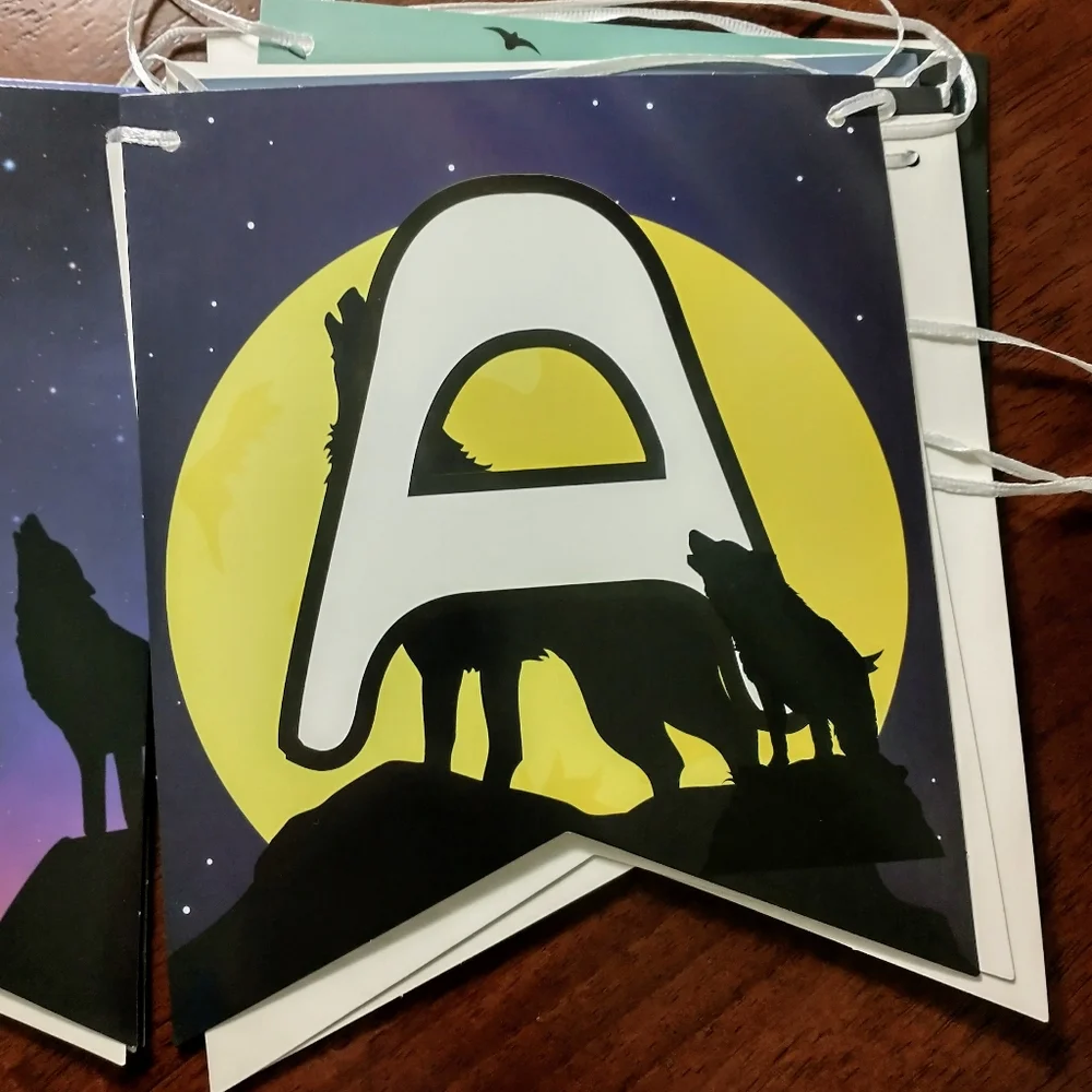 Happy Birthday Wolf Party Banner